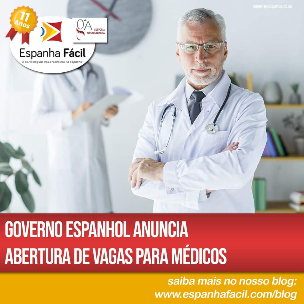 Governo espanhol anuncia abertura de vagas para médicos
